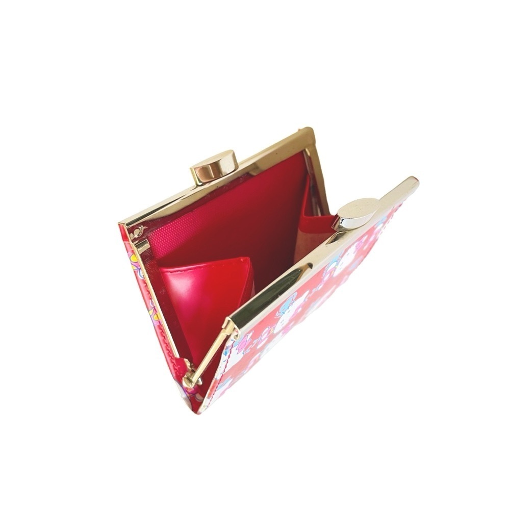 Hello Kitty Print Vinyl Coin Purse with Metal Kiss Lock, Small, 3.25” x 2.75” - Picture 8 of 8
